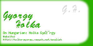 gyorgy holka business card